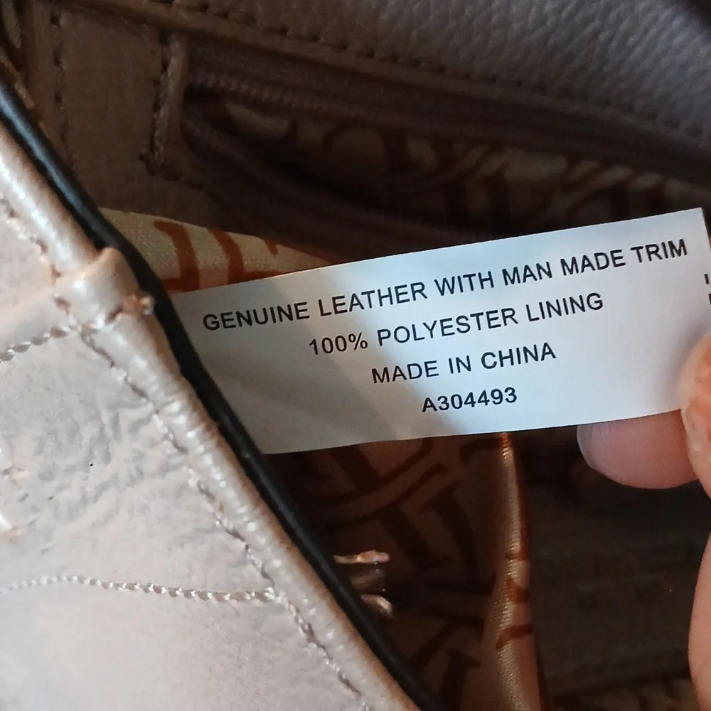 Tignanello Light Frosted Pink Leather Crossbody Bag - Picture 11 of 11